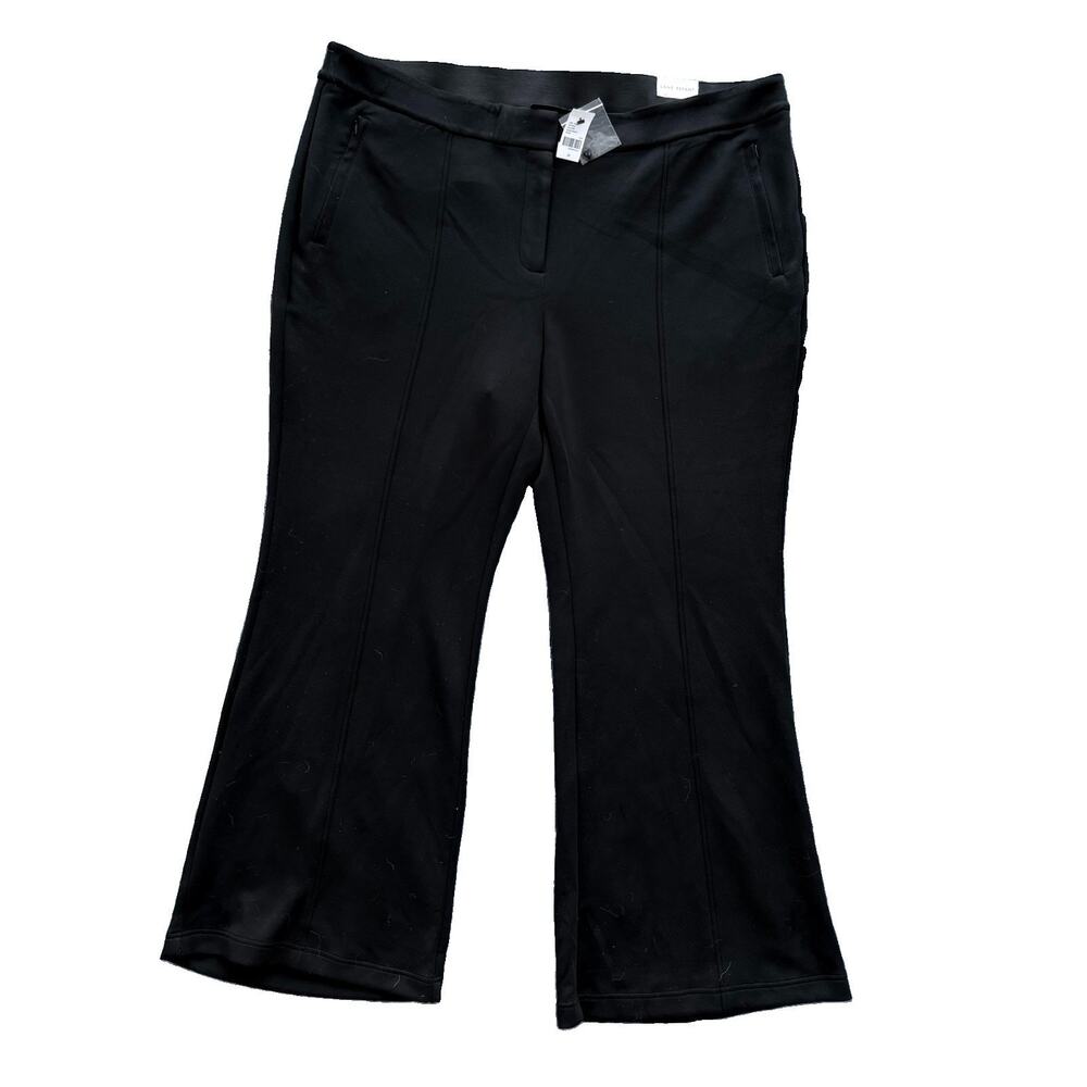 Lane Bryant Pants Sz 24 Plus Solid All Black Career Dress Stretch Womens